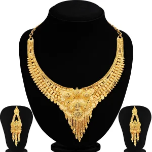 Classic Gold Goddess Necklace Set for Women